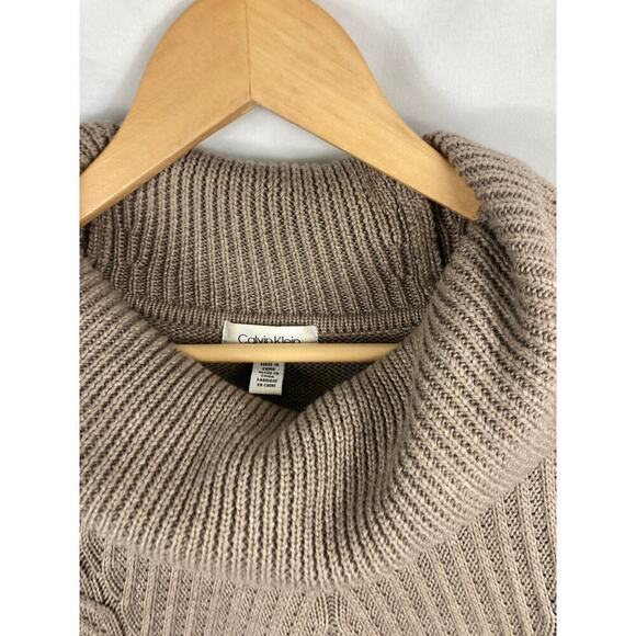 Calvin Klein Cowl Neck Hi Lo Knit Sweater Size Large - Picture 2 of 3